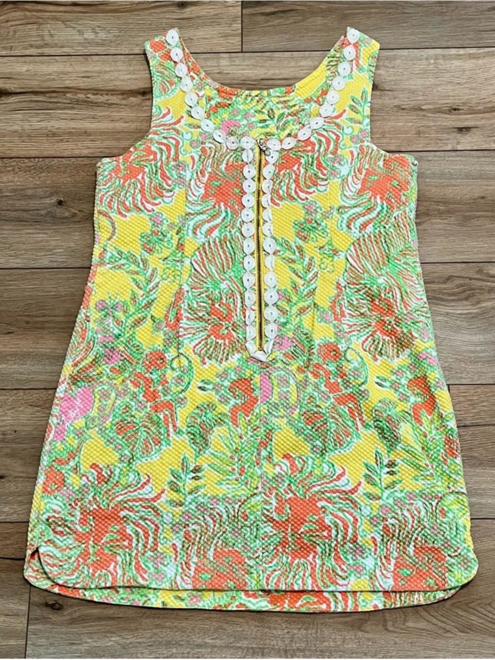 Lilly Pulitzer x Target Happy Place Shift Dress SZ 18W Yellow Floral Back Zip